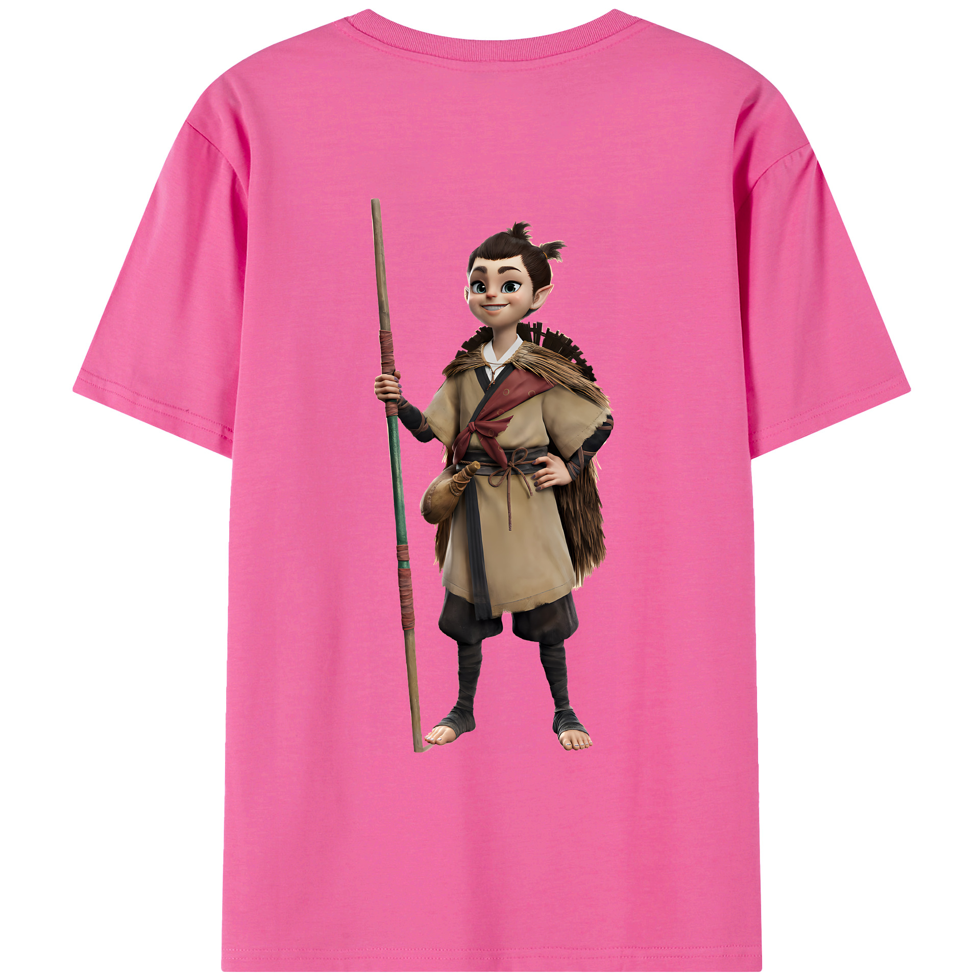 （画像用） Ne Zha 2 ナタ 魔童の大暴れ レディース半袖Tシャツ(バックプリント)